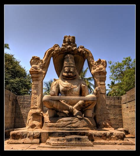 Lakshmi Narasimha Temple Hampi This Is The Largest Statue Flickr