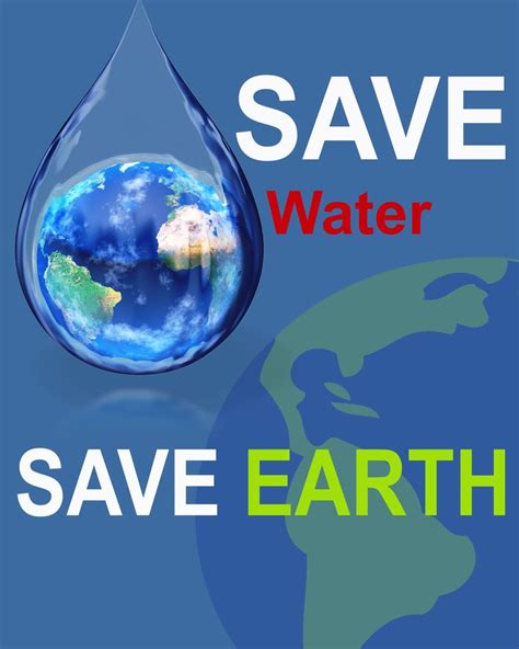 A Public Service Message Poster For Save Water On The Earth