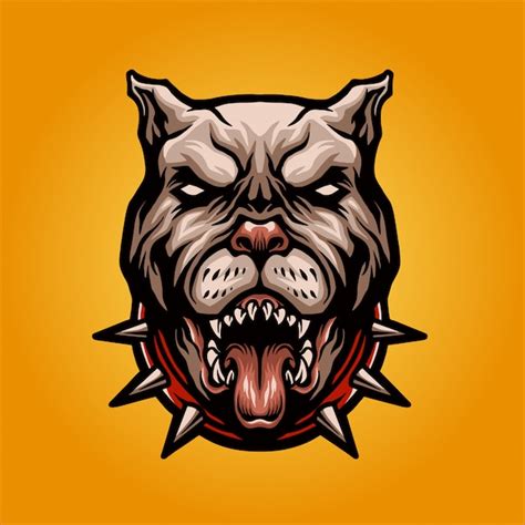 Premium Vector Angry Pitbull Head