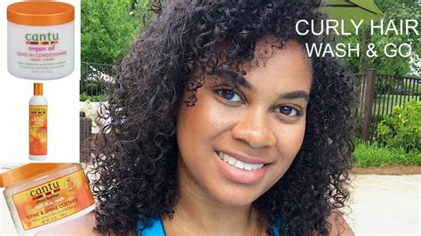 Curly Hair Wash And Go Using Cantu Moisturizing Curl Activator Cream