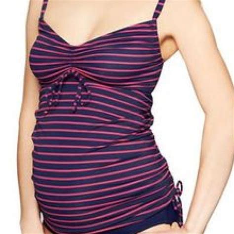 🏖 Gap Maternity Swimsuit Pink Stripe One Piece Gap Maternity Maternity Swimsuit Pink Stripes
