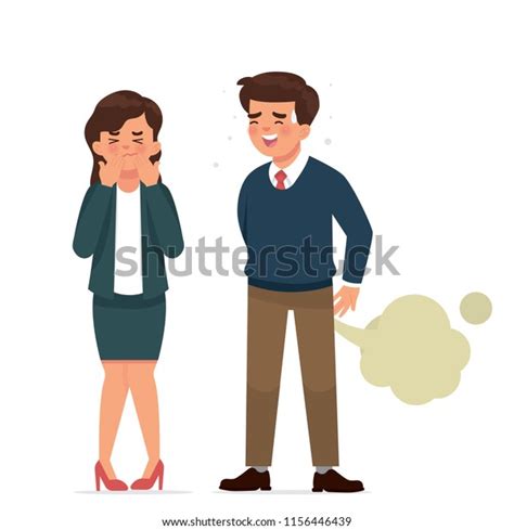 Vector Illustration Man Worker Fart Front Stock Vector Royalty Free 1156446439