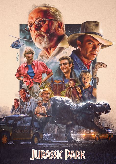 BRUTAL Posters Jurassic Park Carteles de películas famosas Poster