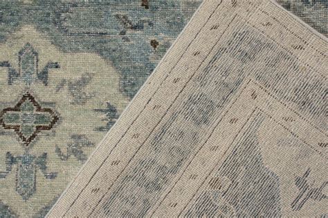 Rug And Kilims Distressed Classic Style Rug In Blue And Gray Geometric
