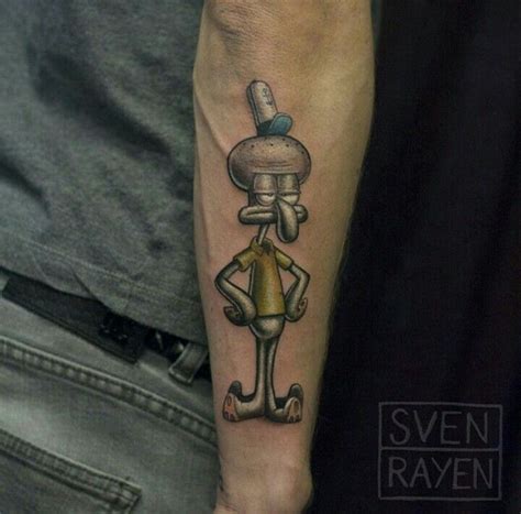 Squidward Tentacles By Sven Rayen Squidward Spongebob Tattoo