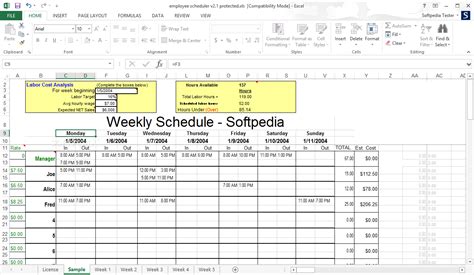 13 How To Create A Schedule In Excel Sample Templates Sample Templates
