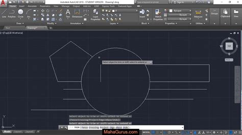 How To Use Trim In Autocad Trim Command In Autocad Trimming An Object