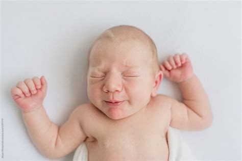 Baby Making Funny Face By Stocksy Contributor Alison Winterroth