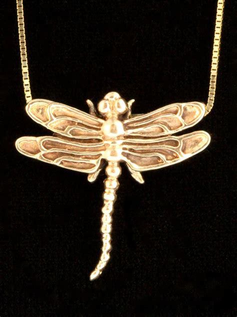 Gold Dragonfly Charm 14k Gold Dragonfly Charm Dragonfly Pendant