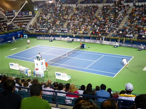 Dubai Tennis Stadium Center Court Stock Editorial Photo © Naiyyer