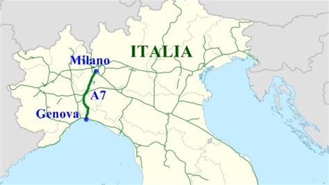 The autostrada a7 is an italian motorway which connects milan to genoa. Autostrada A7 - Serravalle, Italia