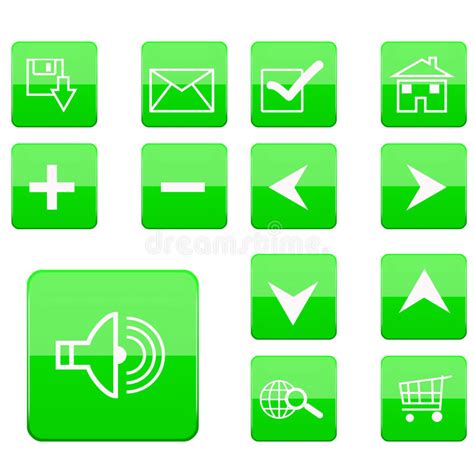 Web Icons Collection Editorial Photography Illustration Of Green 7238507
