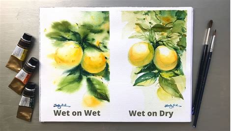 Watercolor Painting Difference Wet On Wet Vs Wet On Dry Technics