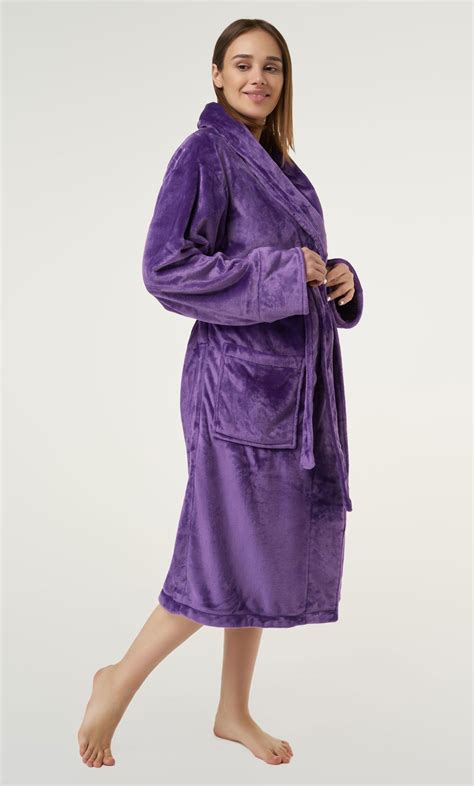 Luxury Bathrobes Plush Robes Purple Super Soft Tahoe Microfleece