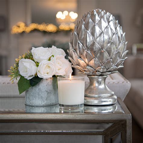 White Rose Bouquet In Tin Pot Wholesale By Hill Interiors