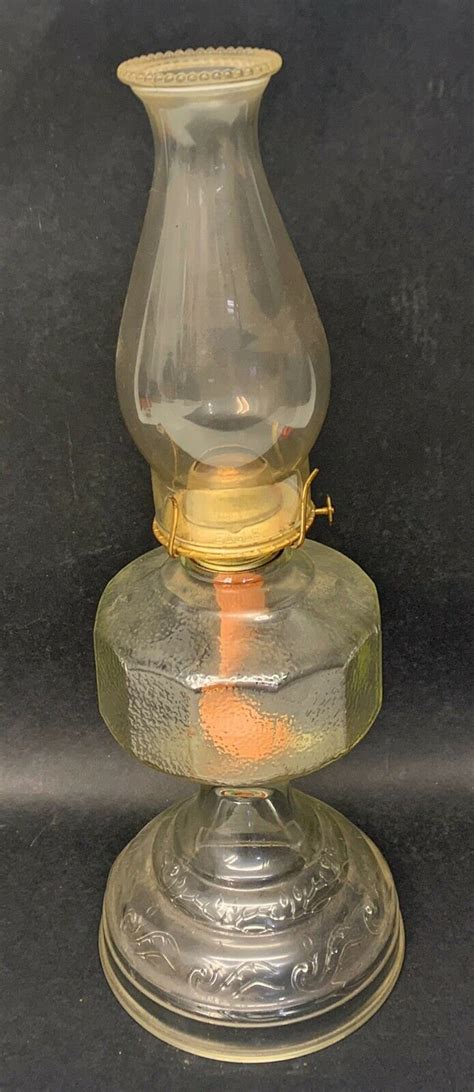 Vintage Eagle Oil Lantern Lamp Antique Clear Glass 18 Etsy