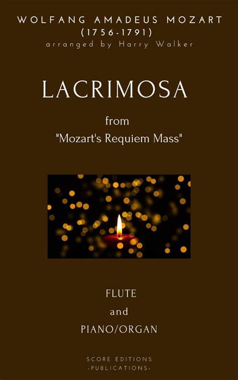 Lacrimosa Mozart For Flute And Pianoorgan Sheet Music Mozart