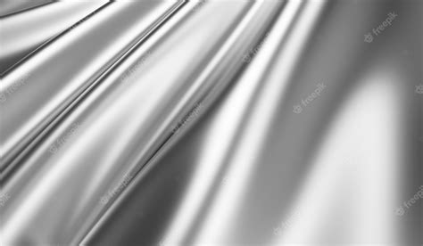 Premium Photo Close Up On Rippled Silver Silk Fabric Texture