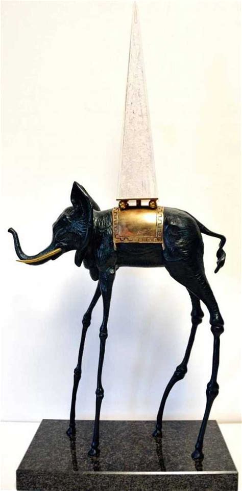 56 Salvador Dali Space Elephant Bronze Sculpture