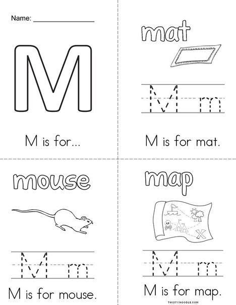 M Is For Mini Book Letter Activities Preschool Preschool Letters