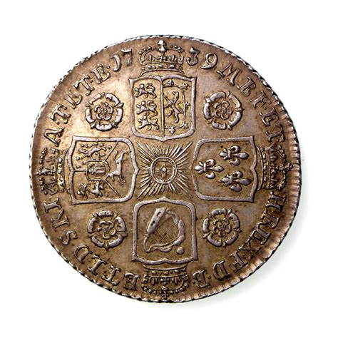 George Ii Silver Shilling 1727 60ad 1739ad Wonderful Silbury Coins