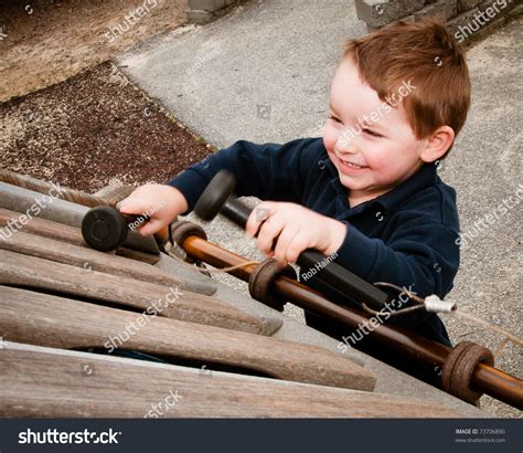 Young Boy Playing Xylophone At Playground Stock Photo 73706890