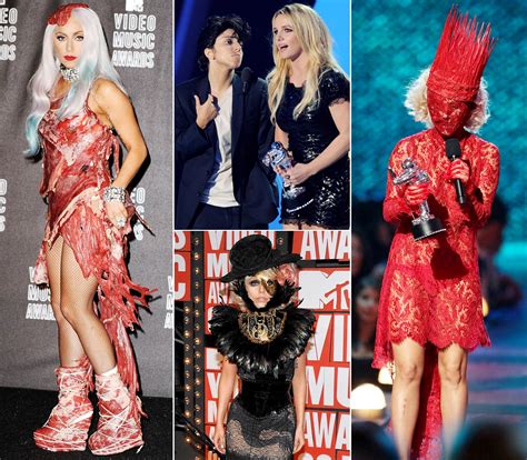 Lady Gagas Wildest Vma Looks Of All Time Including Her Unforgettable Meat Dress Jo Calderone