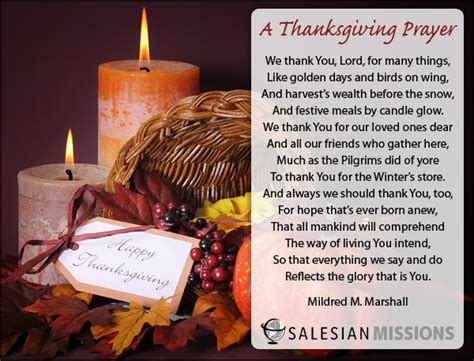 A Thanksgiving Prayer Salesian Missions