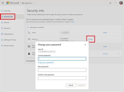 Change Your Work Or School Account Password Microsoft Support