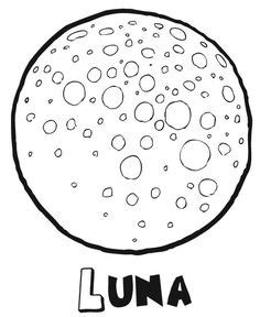 Luna para colorear Dibujos de lunas para imprimir y pintar Planet