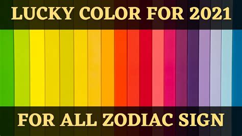 Luckiest Color For 12 Chinese Zodiac Sign In 2021 Youtube