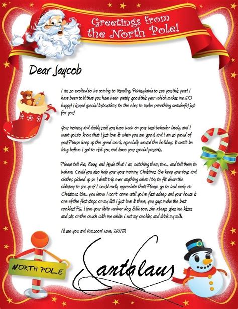 Maybe you would like to learn more about one of these? Official North Pole Mail - Personalized Letters From Santa ...