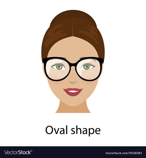 Woman Oval Face Shape Royalty Free Vector Image