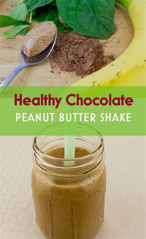 healthy chocolate peanut butter shake with a secret ingredient