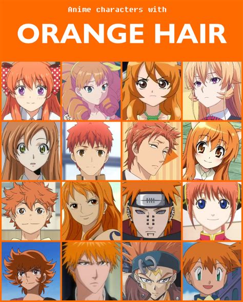 Anime Characters With Orange Hair V2 By Jonatan7 On Deviantart