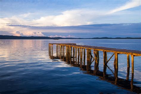 Wooden Jetty Stock Photo Image Of Sabah Empty Blue 34066806