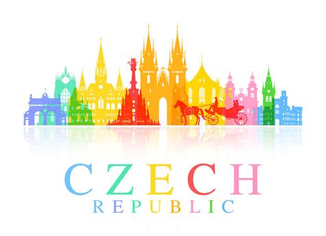 Republika Czech Mapa Flaga I Ilustracja Wektor Ilustracja Złożonej Z