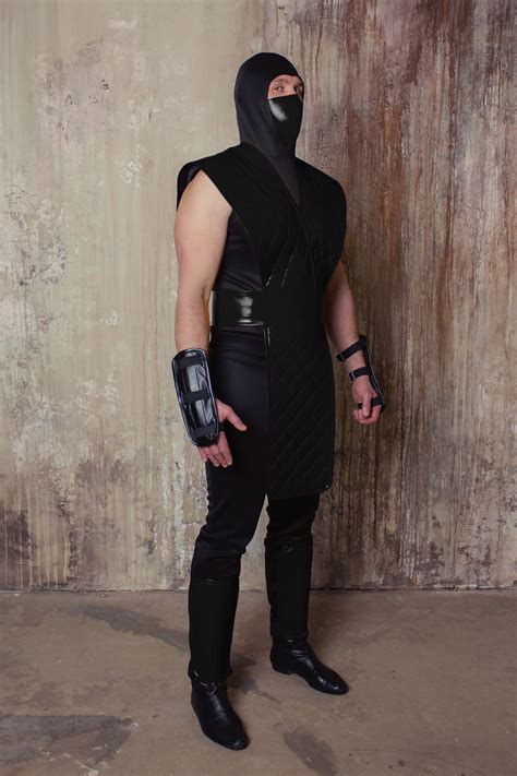 Mortal Kombat Cosplay Costume Noob Saibot Costume With Vest Etsy