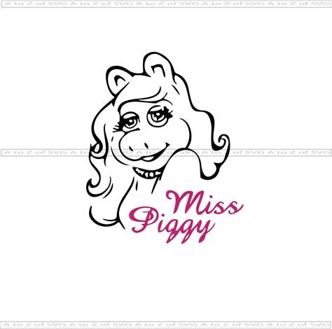 Miss Piggy Color Layered The Muppets Detailed Silhouette Cameo Etsy