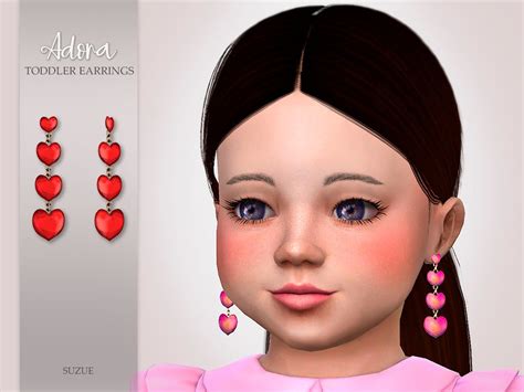 Adora Toddler Earrings By Suzue At Tsr Sims 4 Updates