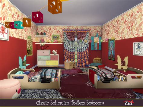 Classic Bohemian Kidsroom By Evi From Tsr Sims 4 Downloads