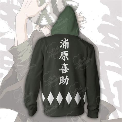 Bleach Kisuke Urahara Zip Up Hoodie Jacket Bleach Anime Hoodie