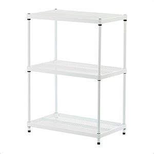 We offer more sizes of wire shelving from 12d x 12w to 12d x 72w, meaning that you'll find a rack to fit your space. Design Ideas MeshWorks 3419301 | White 3-Tier Shelving Unit