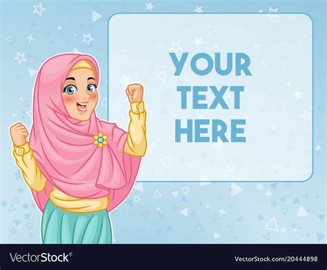 Muslim Woman Show A Victory Gesture Royalty Free Vector