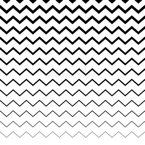 Zigzag Wavy Irregular Lines Pattern Horizontally Repeatable Stock