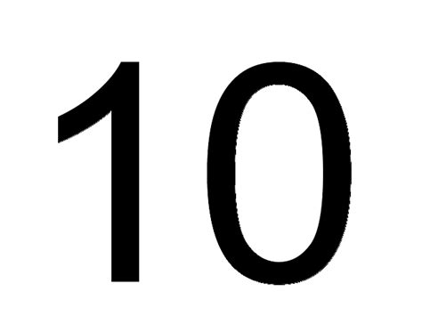Number 10 Clipart Black And White