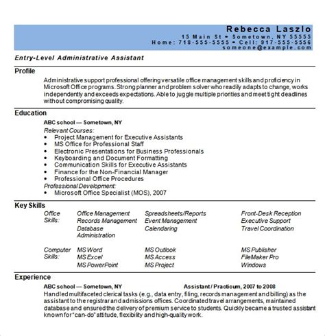 Write your resume for office assistant jobs fast, with expert tips and good + bad examples. FREE 8+ Sample Administrative Assistant Resume Templates ...