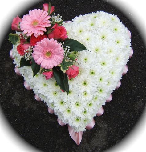 Small Massed Heart Funeral Flower Arrangements Funeral Flowers Casket