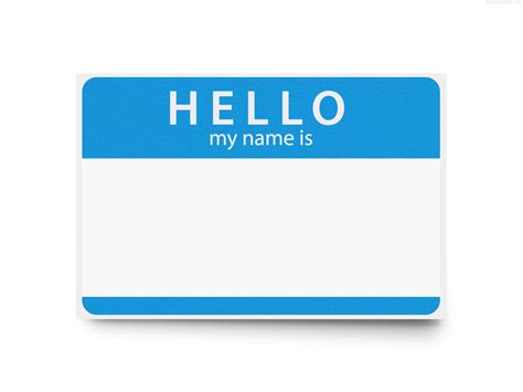 Hello My Name Is Svg File