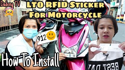 New Lto Rfid Sticker For Motorcycle How To Install With New Plate